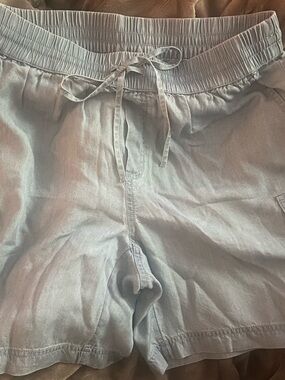 Style & Co. Light Blue Drawstring Cargo Shorts